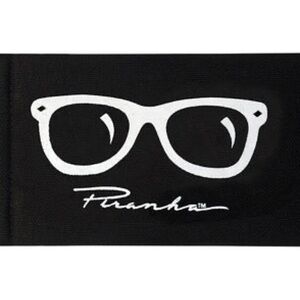 Black Printed Cotton Sunglasses Pouch